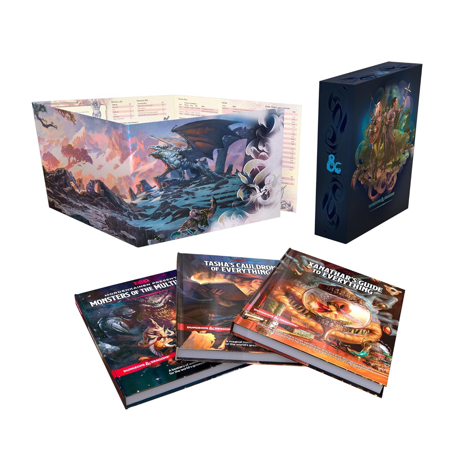 Dungeons & Dragons Rules Expansion Gift Set (D&D Books)-: Tasha's Cauldron of Everything + Xanathar's Guide to Everything + Monsters of the Multiverse + DM Screen Hardcover